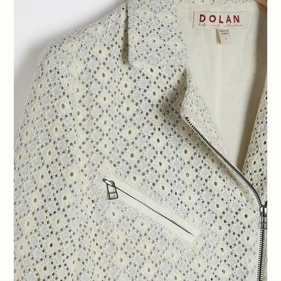 Rossi Eyelet Moto Jacket Dolan Left Coast Anthropologie - Picture 2 of 10